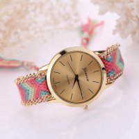 Reloj Pulsera Tejido Y Cadena