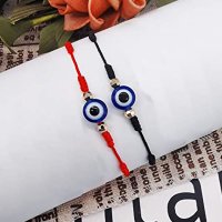 Pulsera 7 Nudos Ojo Turco Azul