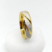 Anillo de Boda Acero Dorado Plateado Hombre 1S