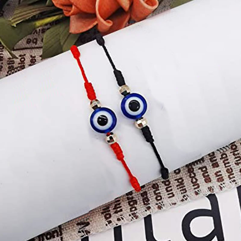 Pulsera 7 Nudos Ojo Turco Azul